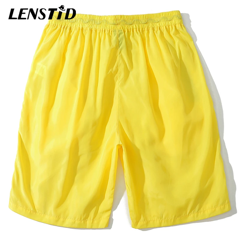 Мужские пляжные шорты LENSTID уличные хипстерские в стиле хип-хоп на завязках