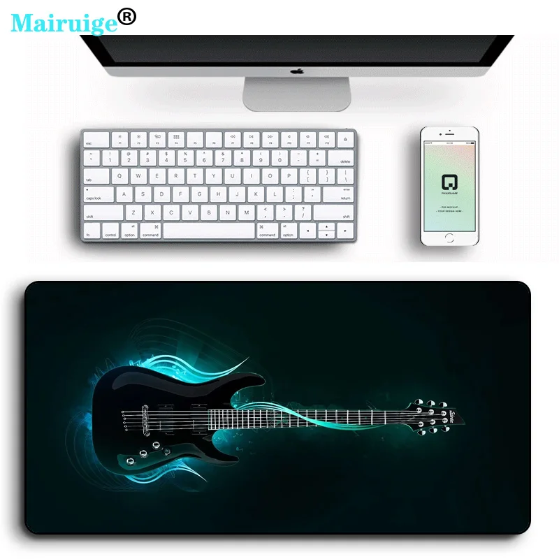 

Mai Ruige Guitar Mouse Pad Rubber Non-slip Game Big Seam Game Keyboard Pad 900x400 Table Mat Notebook Pad Demon Slayer MousePad