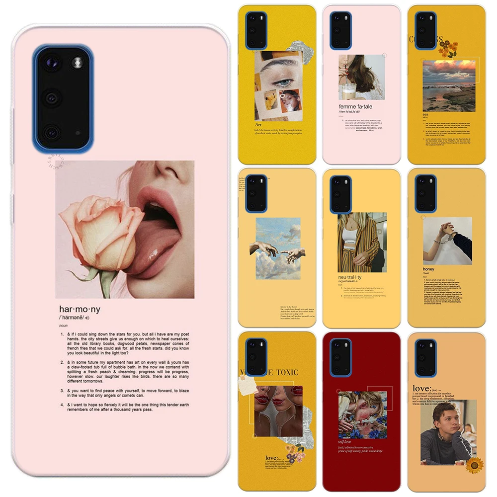 Эстетическое искусство Роскошный прозрачный брендовый мягкий чехол для Samsung Galaxy