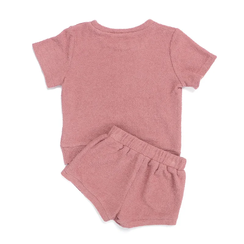 Комплект детской махровой одежды Kaiya Angel однотонный летний комплект из 2