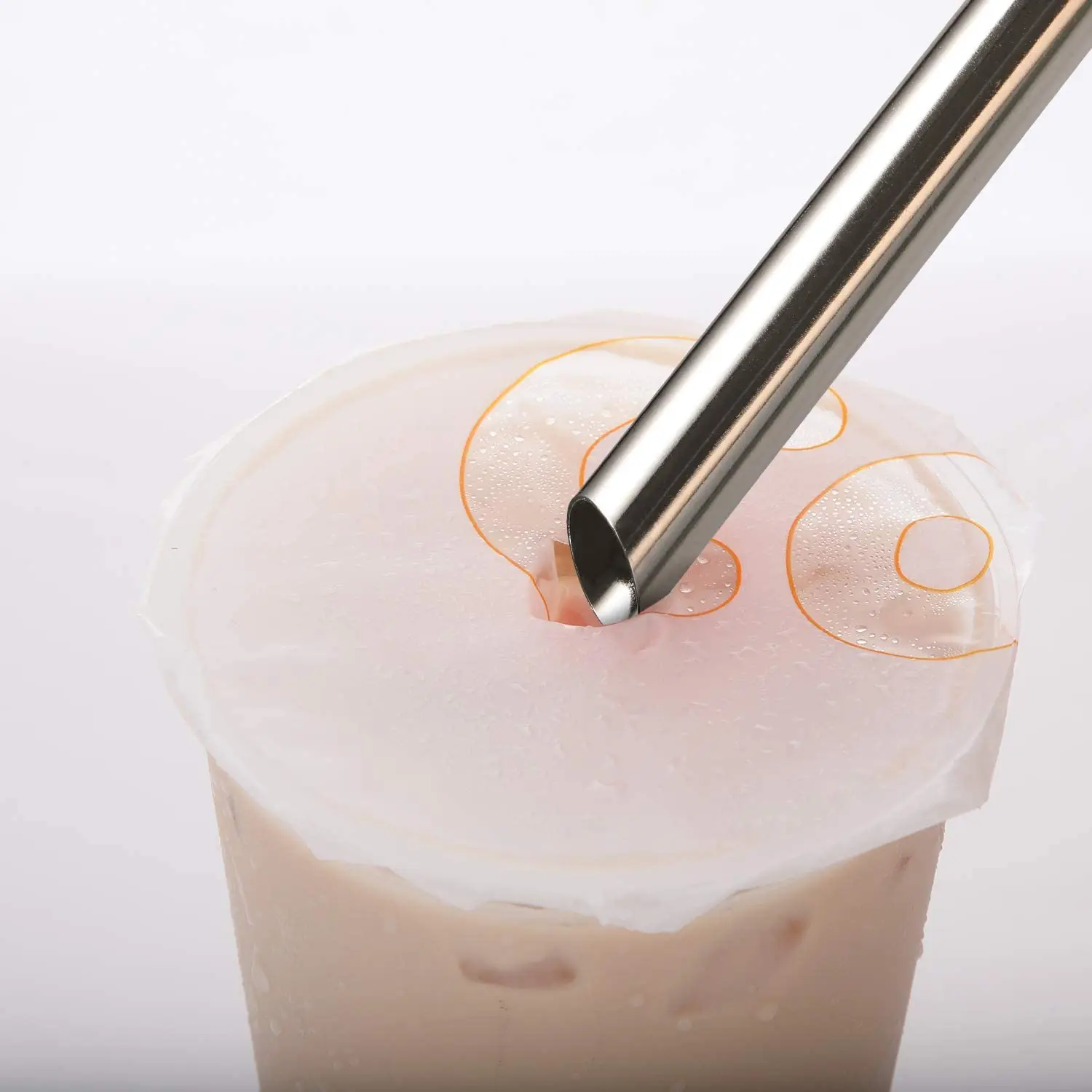 1pcs Reusable Drinking Straw 304 Stainless Steel 12mm Wide Metal Straws Set Milkshake Bubble Tea with Cleaner Brush | Дом и сад