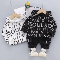 0 5 years spring boy clothing set 2021 new casual fashion letter pattern t shirt pant kid children baby toddler boy clothing