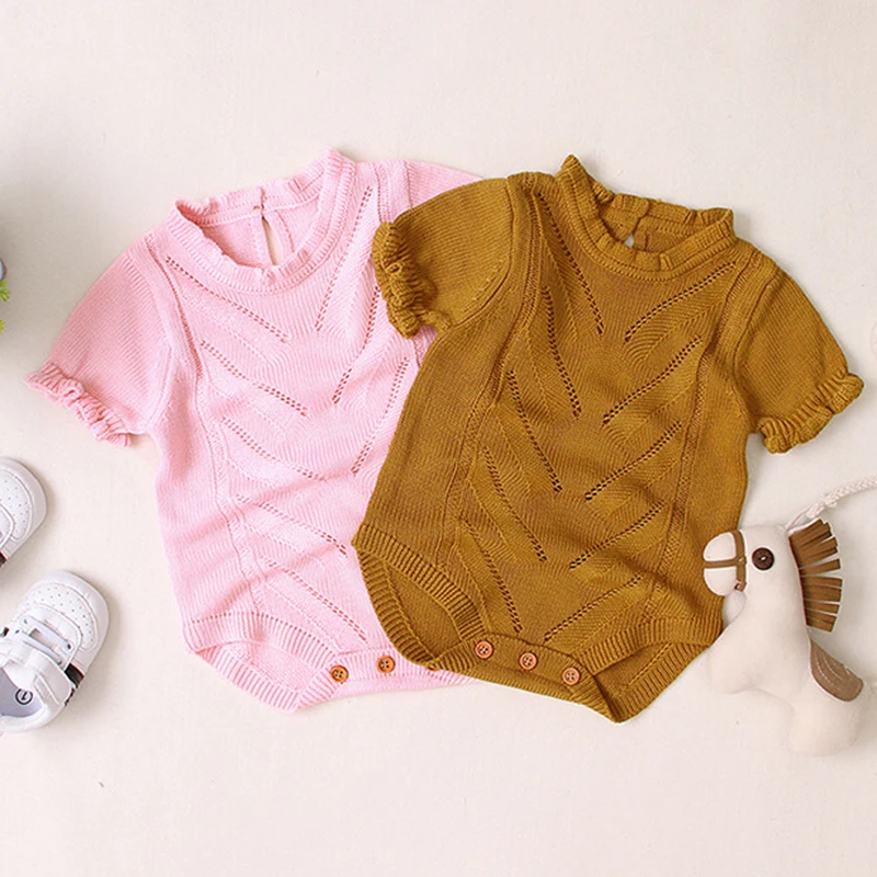 

Комбинезоны с коротким рукавом для маленьких девочек, новинка 2020, Осенний Детский комбинезон для новорожденных, одежда для маленьких девоч...