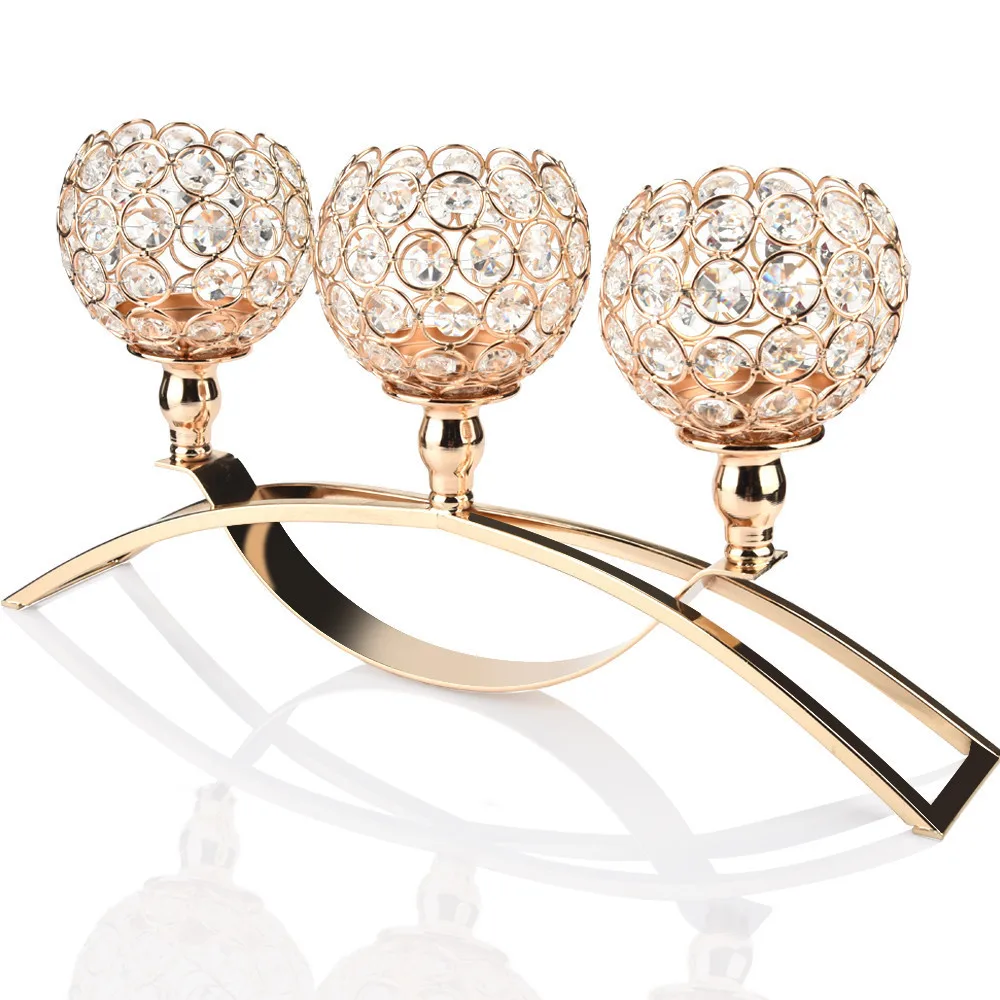 Подсвечники для свадьбы праздника подсвечник с тремя кристаллами праздничное