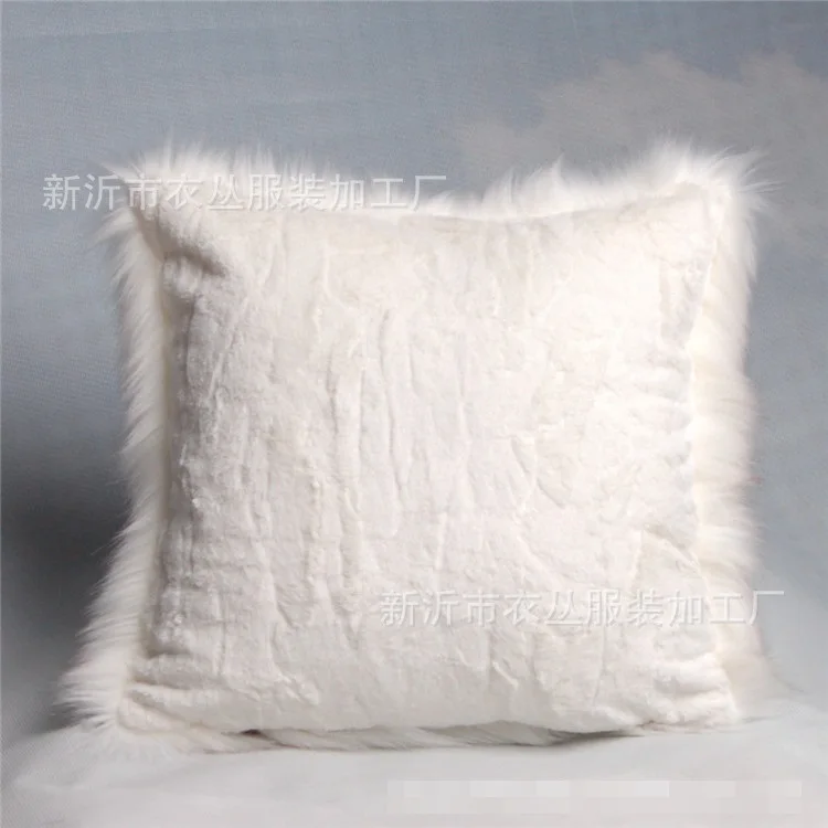 Декоративная Новинка роскошная Рождественская наволочка из белого меха