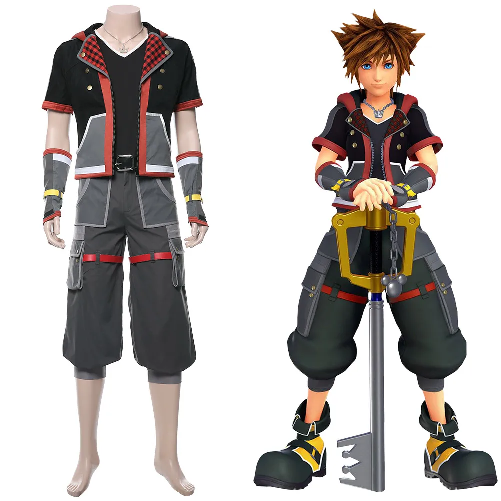 

Мужской костюм для косплея Kingdom Hearts III Sora, вечерние костюмы на Хэллоуин для мальчиков