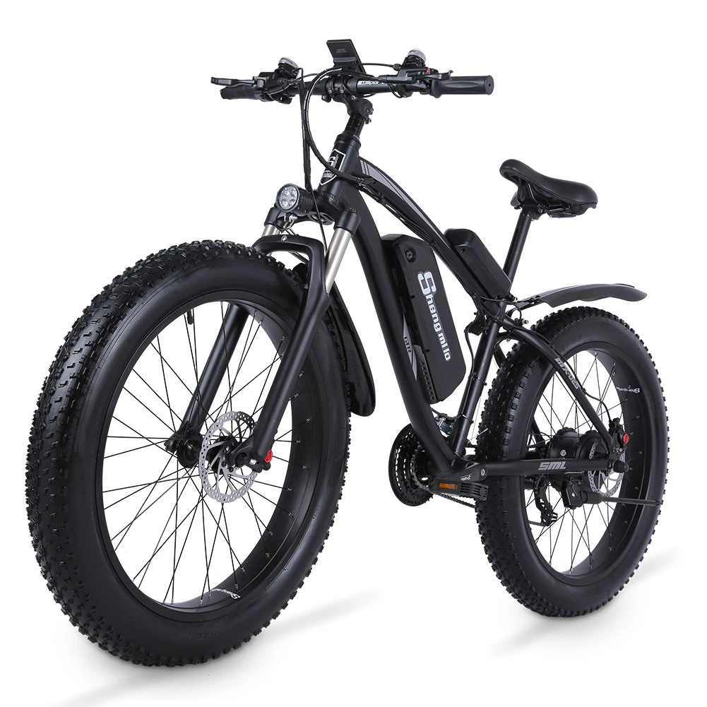 

Shengmilo MX02S 1000W Snow Bike Electric Bicycle Electric Mountain Bike 26 inch 4.0 Fat Tire ebike 48V17Ah Lithium Battery