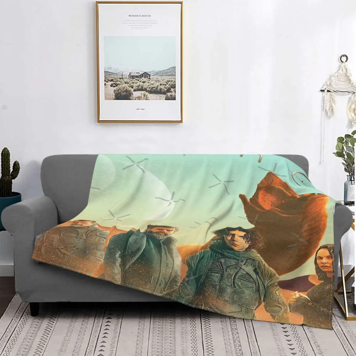 

Dune 2-Manta a cuadros para cama, manta para sofá, toalla, Sudadera con capucha, mantas receptoras