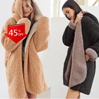 Осенне-зимняя женская Двусторонняя одежда из махровой флисовой ткани, ленивое пальто, женская теплая куртка, повседневное зимнее пальто