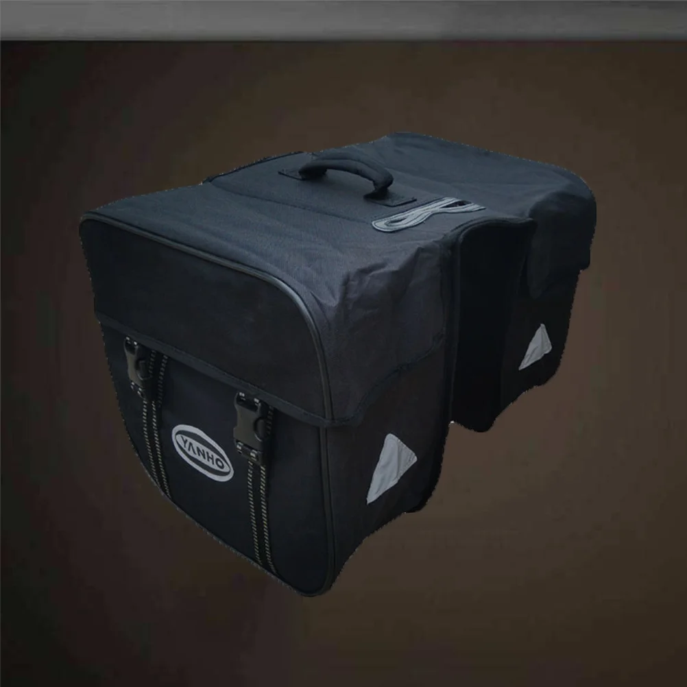 

Двухсторонняя задняя Сумка, водонепроницаемая износостойкая сумка для заднего сиденья горного и дорожного велосипеда (черная)