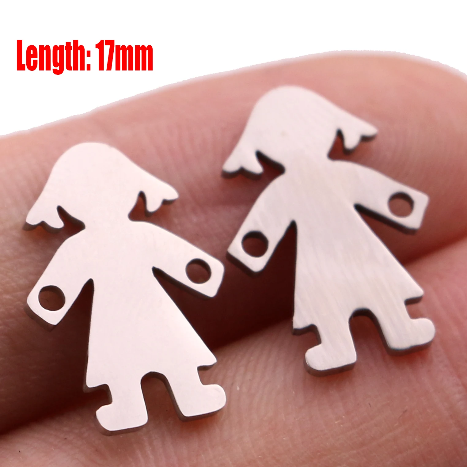 5pcs Family Chain Stainless Steel Pendant Necklace Parents and Children Necklaces Gold/steel Jewelry Gift for Mom Dad New Twice - Цвет: Steel 16