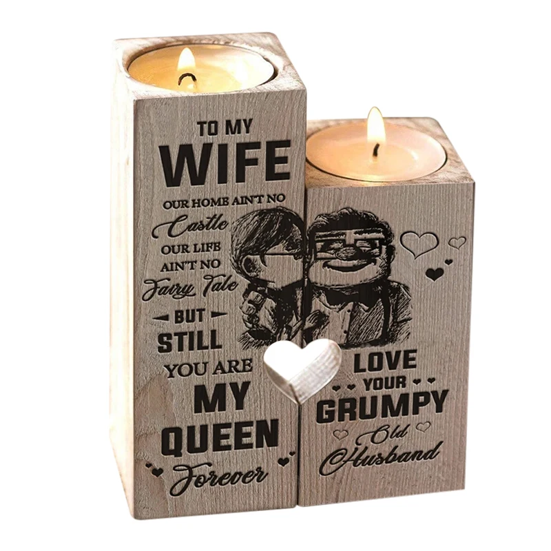 

Husband to Wife - You Are My Queen Forever - Candle Holder with Candle Gift for Birthday Anniversary B2Cshop