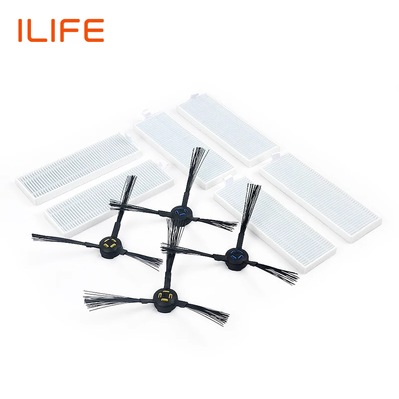

ILIFE A7 A9s фильтры и запасные боковые щетки наборы для робота-пылесоса