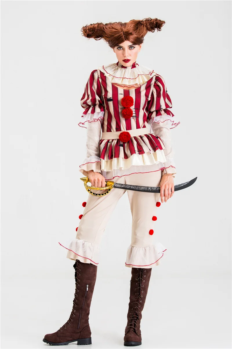 Костюм клоуна Джокера для косплея Pennywise мужская и женская модная одежда топ +