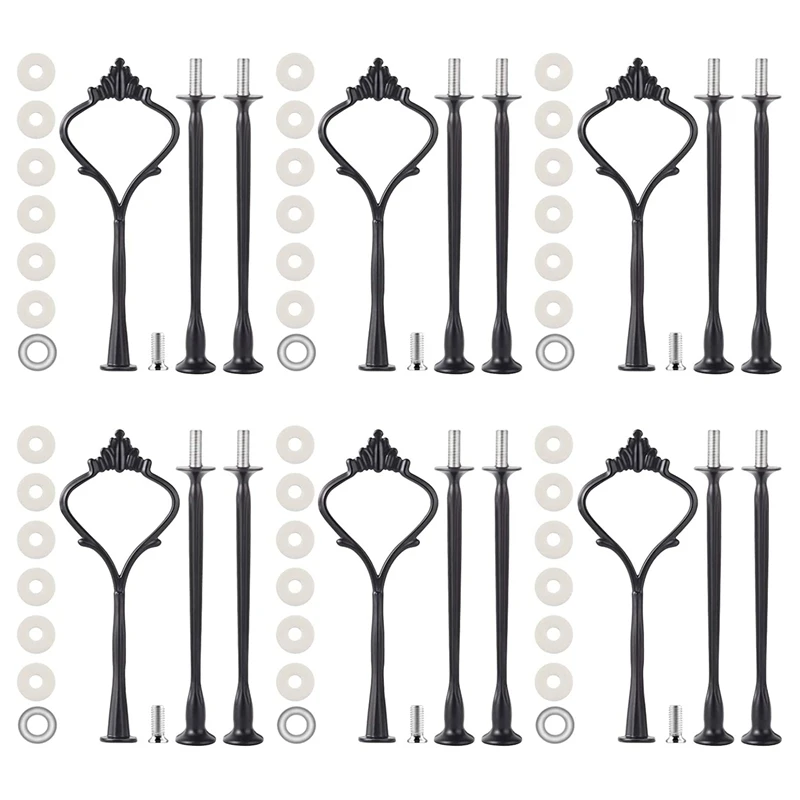 

6 Set Tiered Tray Hardware for Cake Stand Mold Crown 3 Tier Cake Stand Fittings Hardware Holder for Wedding