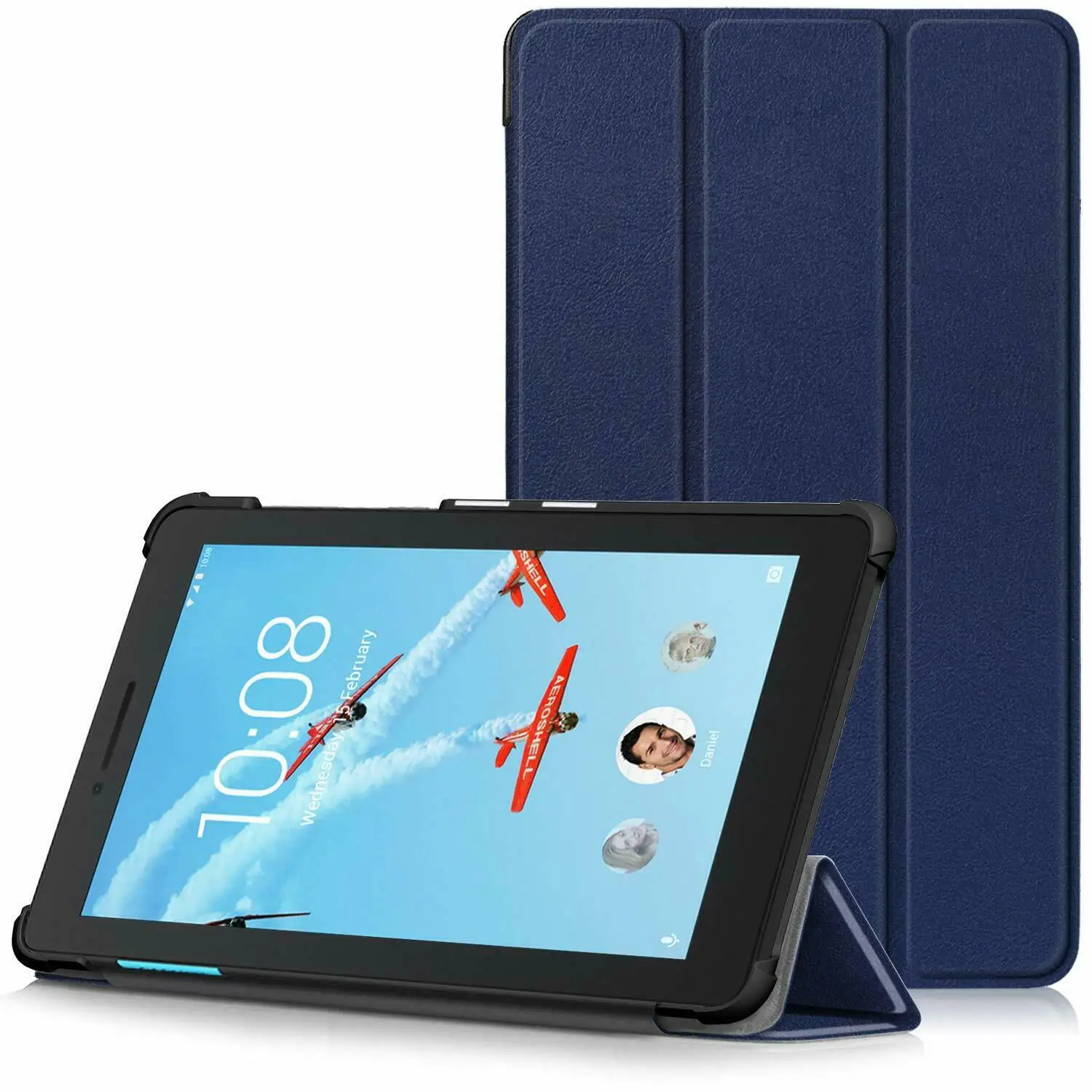 

Ультратонкий кожаный смарт-чехол с подставкой для планшета Lenovo Tab E7
