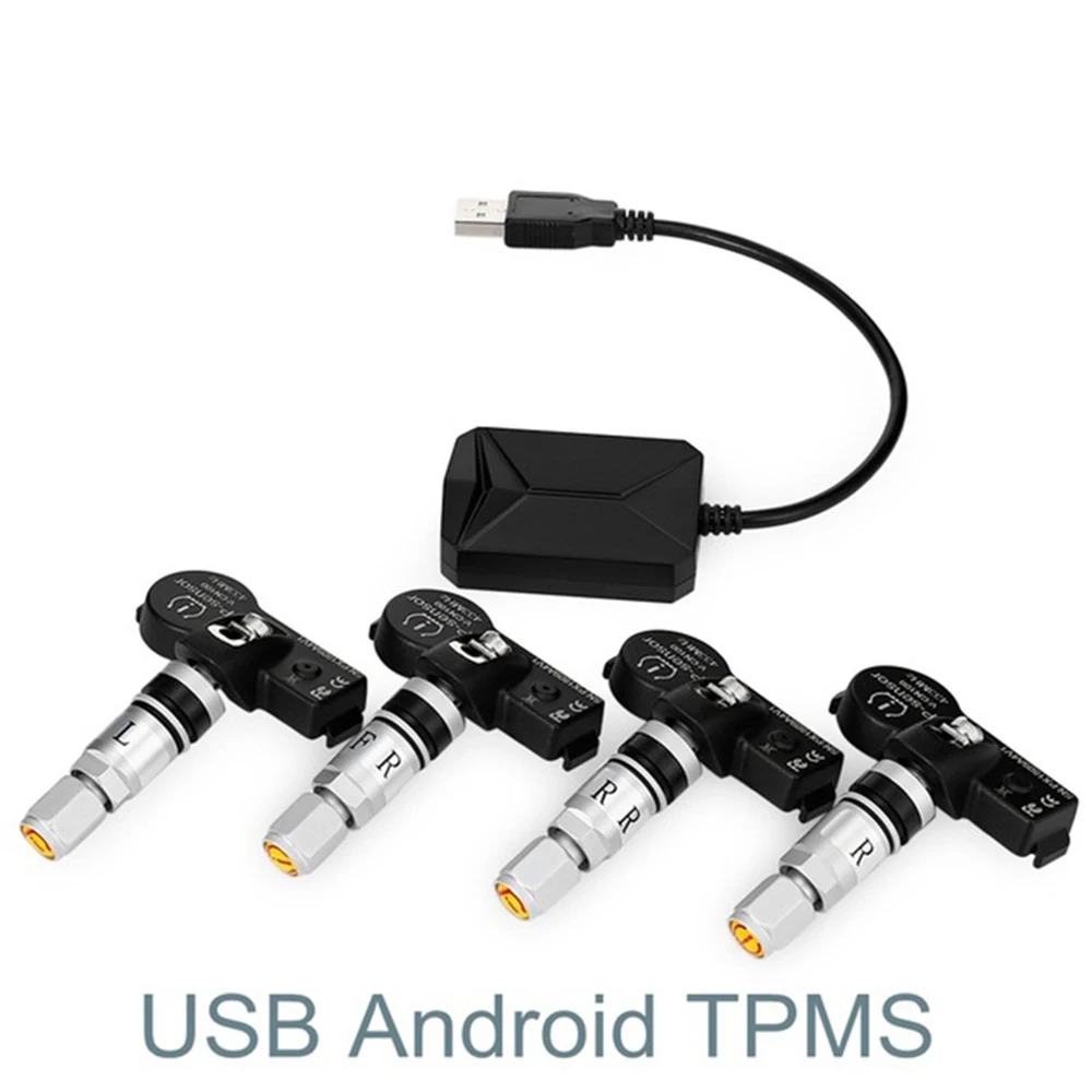 Система контроля давления в шинах Универсальная автомобильная система USB TPMS Android