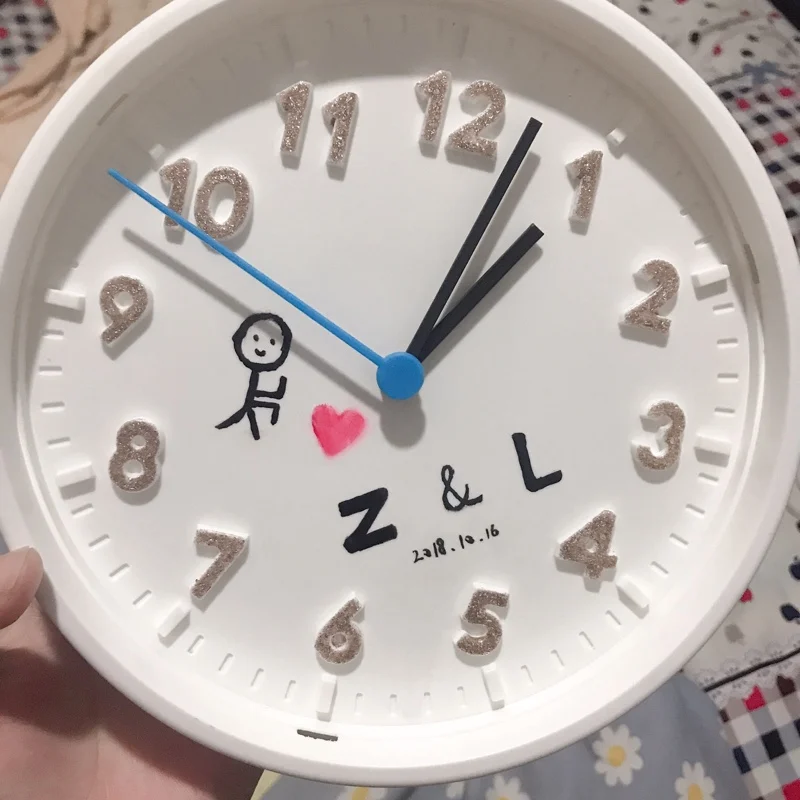 Настенные часы современный декор мультфильм сделай сам креативная роспись