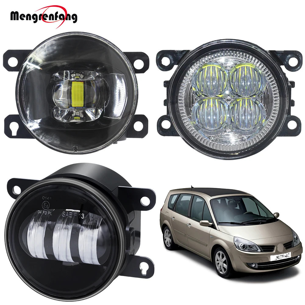 Передний бампер автомобиля туман светильник для Renault Scenic 2004 2015 светодиодный
