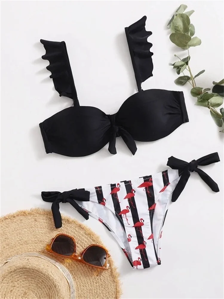 

Striped Print Bikini 2021 New Swimwear Women Swimsuit Beach Bathing Suit Maillot De Bain Femme Biquini Sexy Brazilian Bikini Set