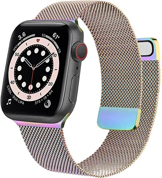 Ремешок из нержавеющей стали для Apple Watch Band 38 40 мм 42 44 спортивный браслет с