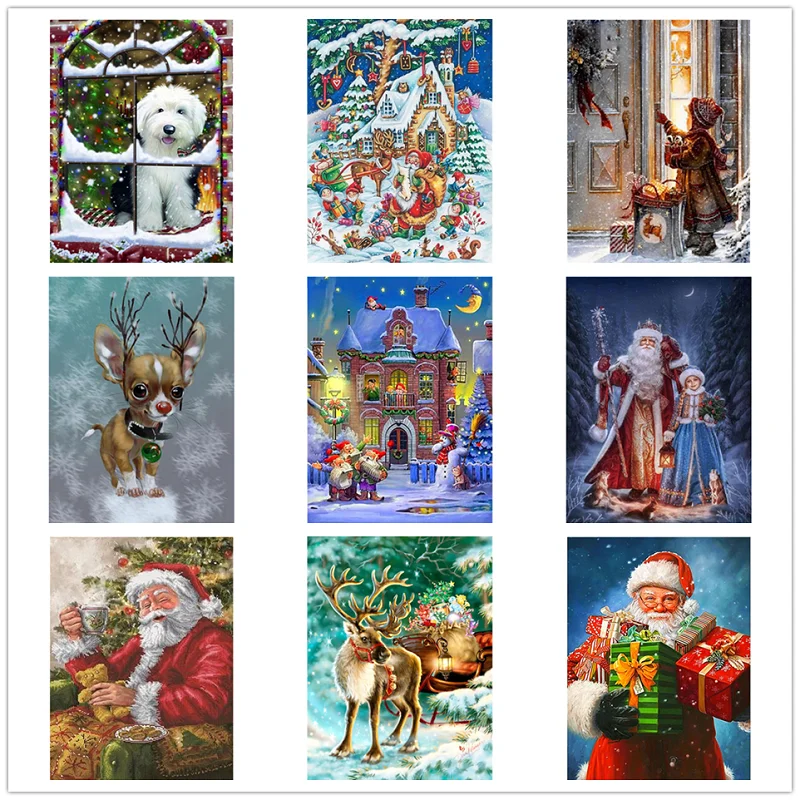 

2020 New Christmas Gift Handmade Diy 5D DIY Diamond Painting Cross Stitch Mosaic Diamond Embroidery Home Decoration picture