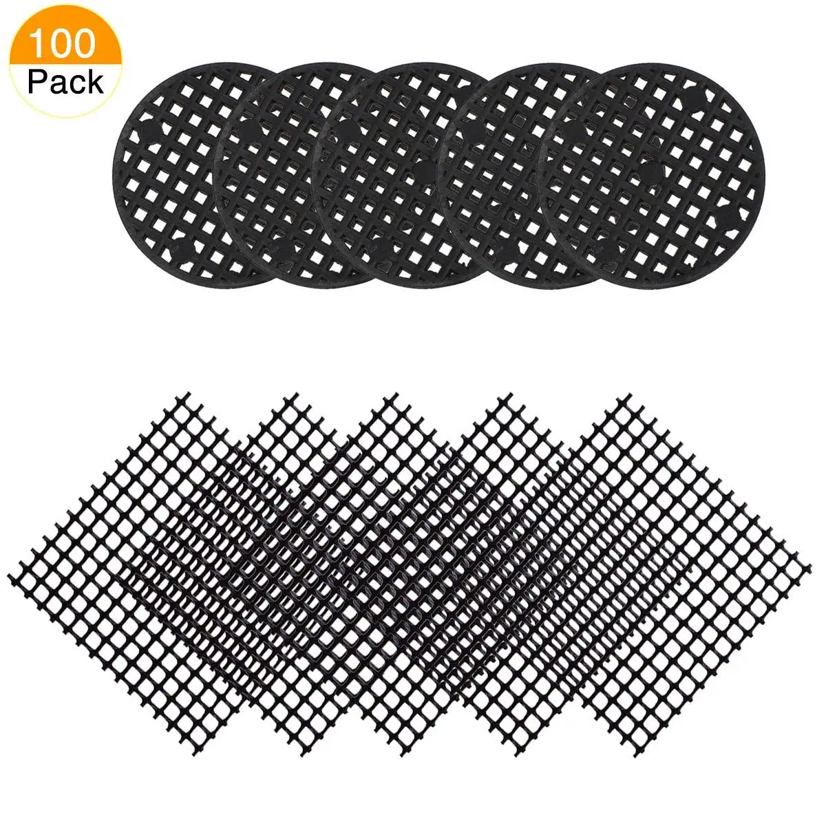 

100pcs 2 X 2 Inch Polyethylene Garden's Drainage Bonsai Mesh Mat Hole Screen