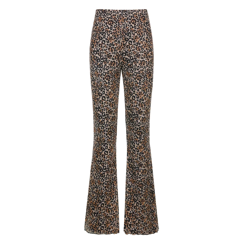 

Casual Skinny Long Trousers Ladies Animal Leopard Print High Waisted Pants Capris Y2K Fashion Sweatpants Summer