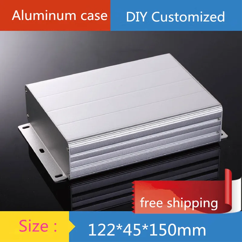 

AMP Case 122*45*150mm Mini Aluminum Amplifier Chassis Audio Decoder/Instrumentation/mobile Power Case AMP Enclosure case DIY Box