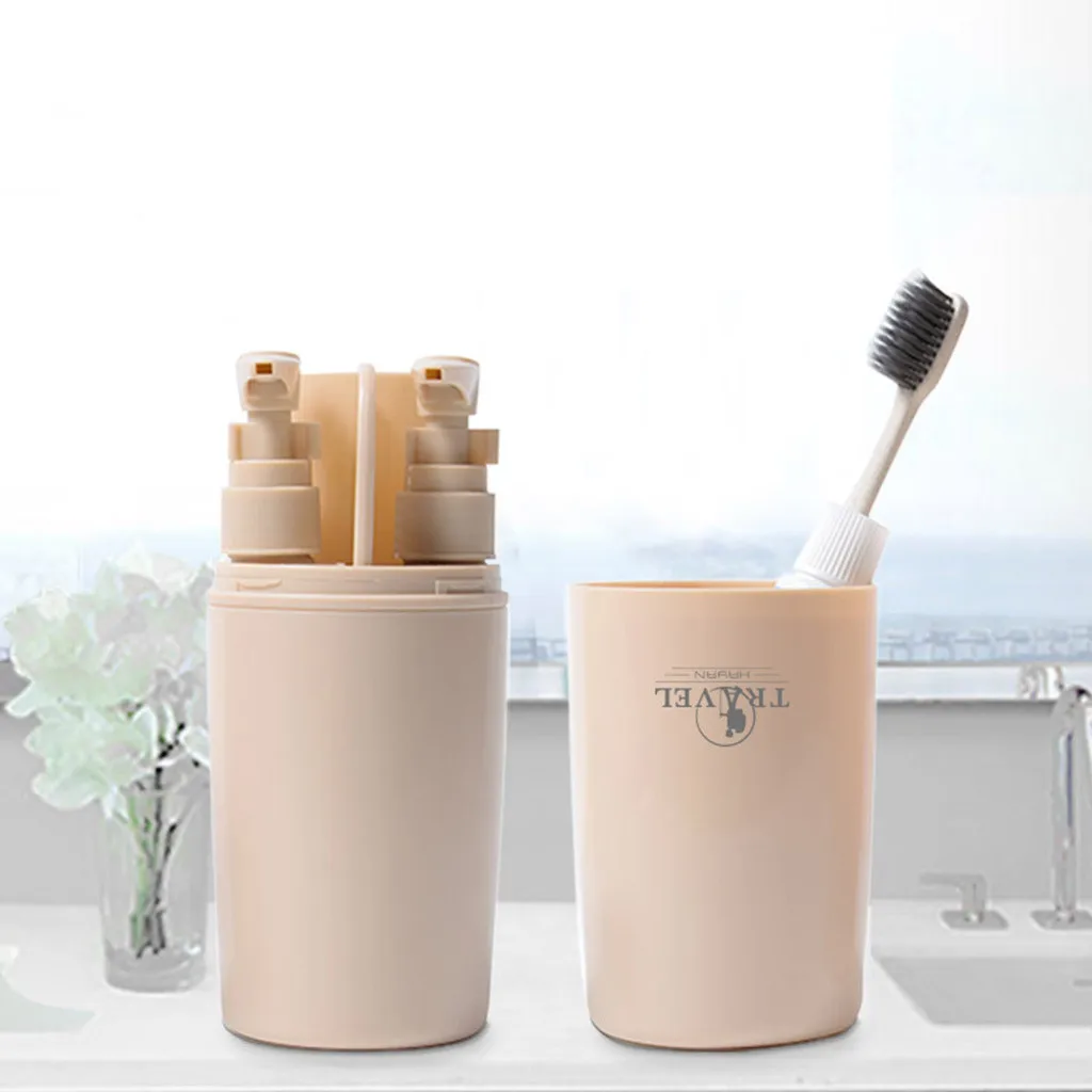 ETRAVELPortable Дорожный Чехол с гелевой насадкой для душа и шампуня|Стакан| |