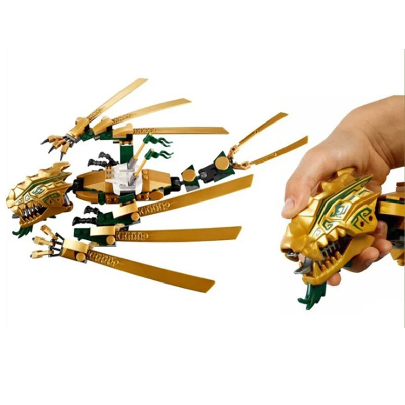 Игрушки для детей Bela кирпичи с Lepining Ninjago золотой дракон 70503 Набор строительных