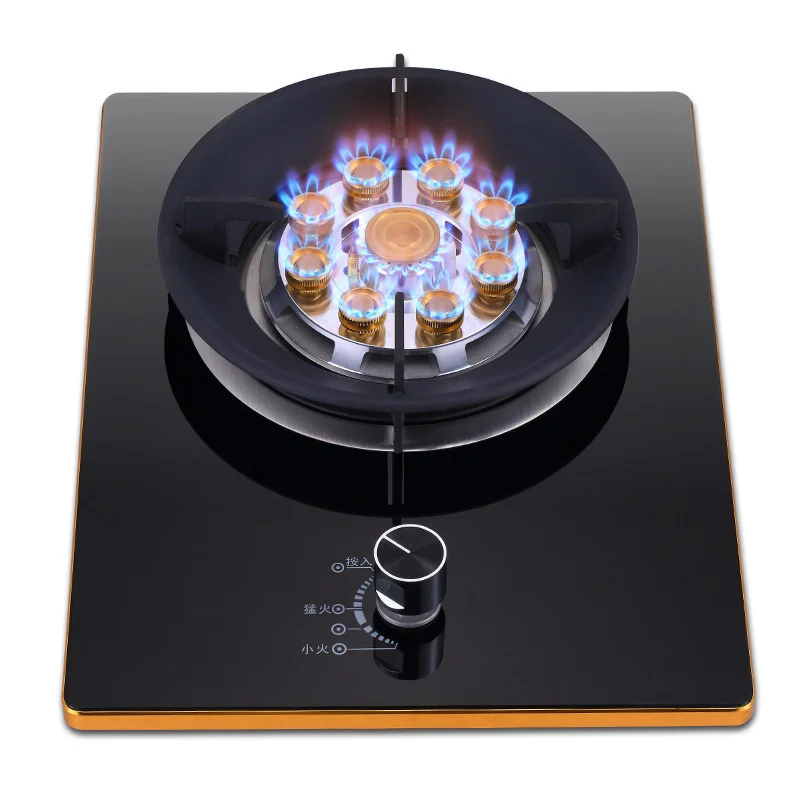 

Gas Stove Household Embedded Natural Gas Liquefied Gas Stove Tempered Glass Nine-head Fire Divider Removable and Easy To Clean