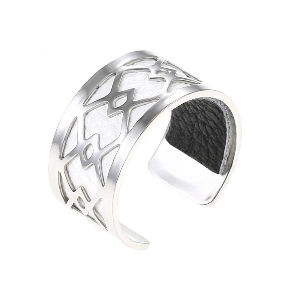 SR0016712 Cremo, жоржет, pour femme, ювелирное изделие, кольцо из нержавеющей стали, регулируемое кольцо, Bague Femme, ювелирное изделие, сделай сам, двустороннее кожаное кольцо - Цвет основного камня: SR0016712