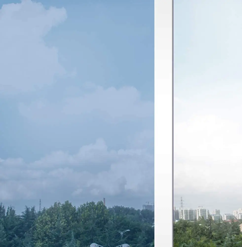 

LUCKYYJ Heat Control Window Film Self-adhesive One Way Mirror Solar Film Sun Blocking Glare Anti UV Tint Home Office Stickers