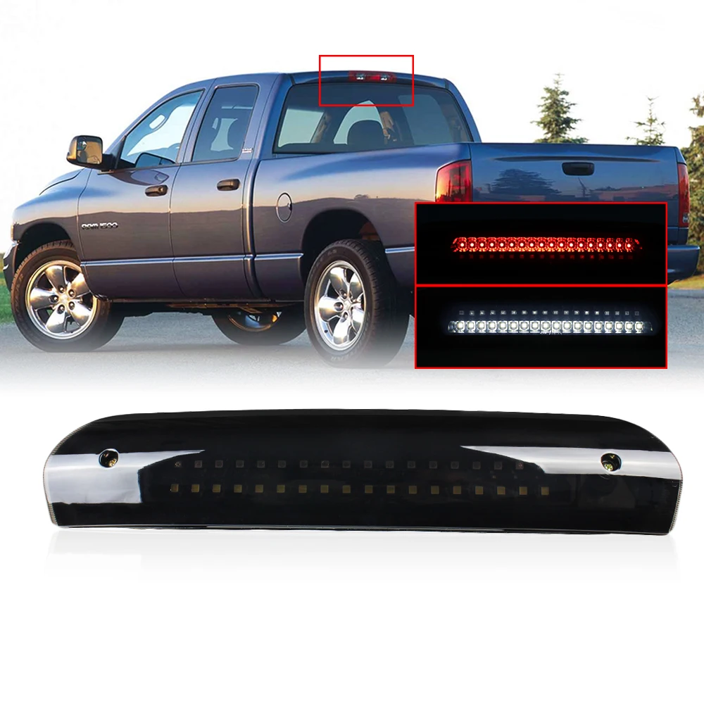 

Third Brake Light for Dodge RAM 2500/3500 03-09 Stop Red White Light Smoke Rear 3rd Lamp for DODGE RAM 1500 02-08