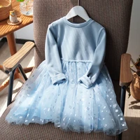 childrens autumn clothing cotton princess skirt girl long sleeve childrens sweet tulle skirt western super fairy