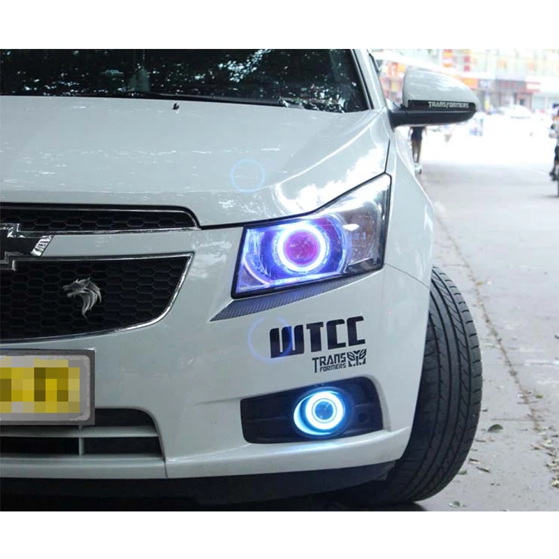 2 шт. светодиодный DRL Дневной День Противотуманные фары + COB Ангельские глазки