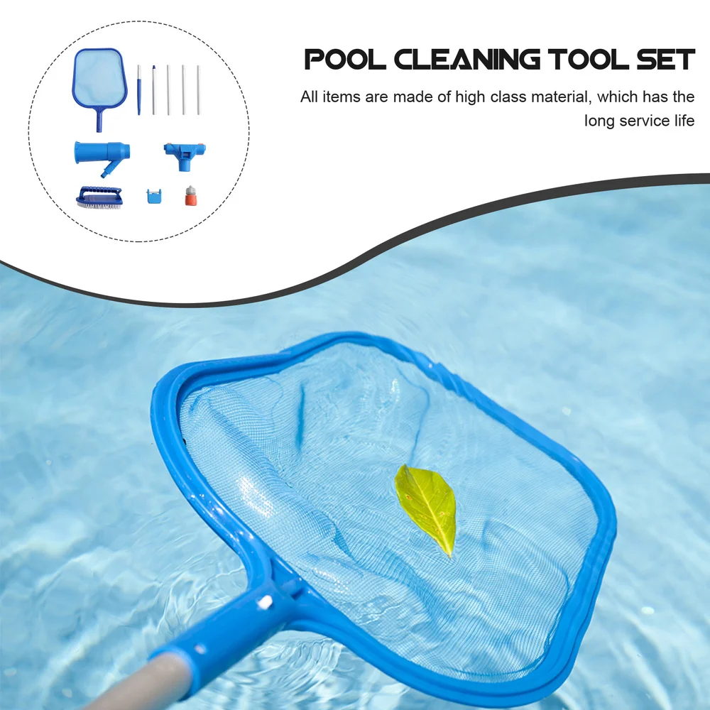 

1 Set Swimming Pool Spoon Net Cleaning Brush Pond Cleaning Brush Tool Set