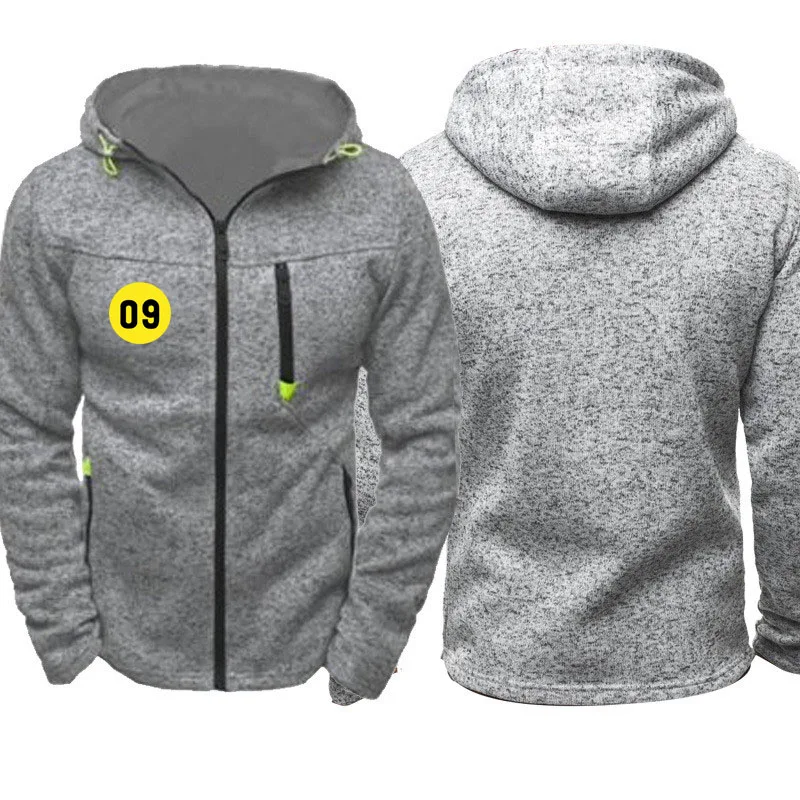 

09 Jacket Men Hoodies Custom Logo Print Mens streetwear Fleece Zipper Sweatshirts Male Tracksuit