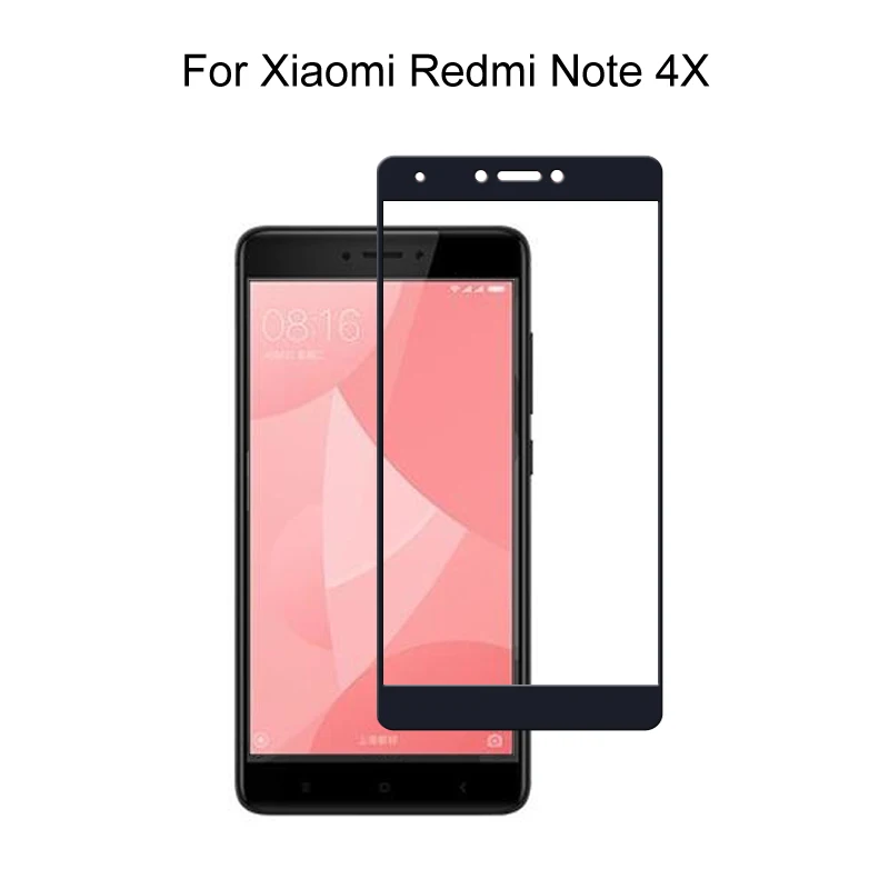 Полное Покрытие 2.5D защитное закаленное стекло для Xiaomi Redmi Note 4X Защитная пленка