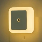6 шт. Интеллектуальный светодиодный светильник с управлением, индукционный Ночной светильник, автоматический датчик, туалетная лампа для спальни, дома, детской комнаты, СШАЕС