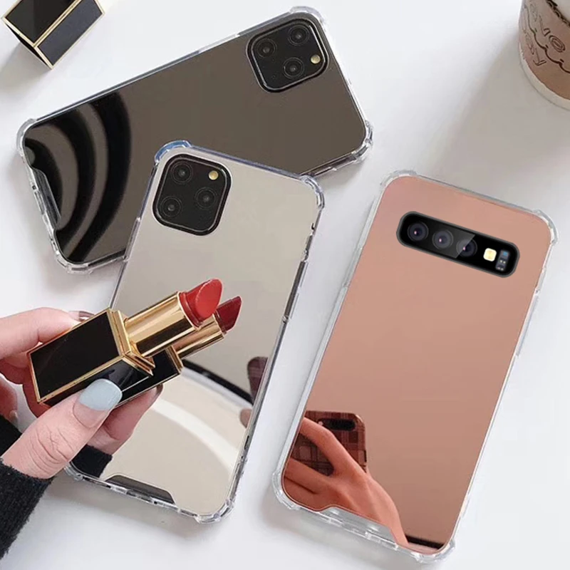 Чехол на четыре угла для Samsung Galaxy S10 S9 S8 Plus S10e Note 9 8 10 зеркальный чехол роскошный |