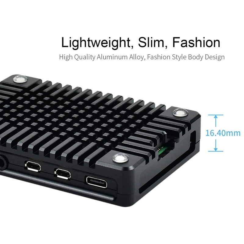Чехол Waveshare из алюминиевого сплава для Raspberry Pi 4 с точной обработкой и