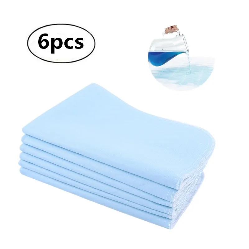 

6pcs Reusable Washable Pad An Absorbent Pad For Adults Incontinence Pad 45cm * 60cm Waterproof durable