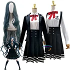 Косплей широган цумуги из аниме данганронпа V3 костюмы униформа JK пальто рубашка юбка косплей парик женский костюм на Хэллоуин