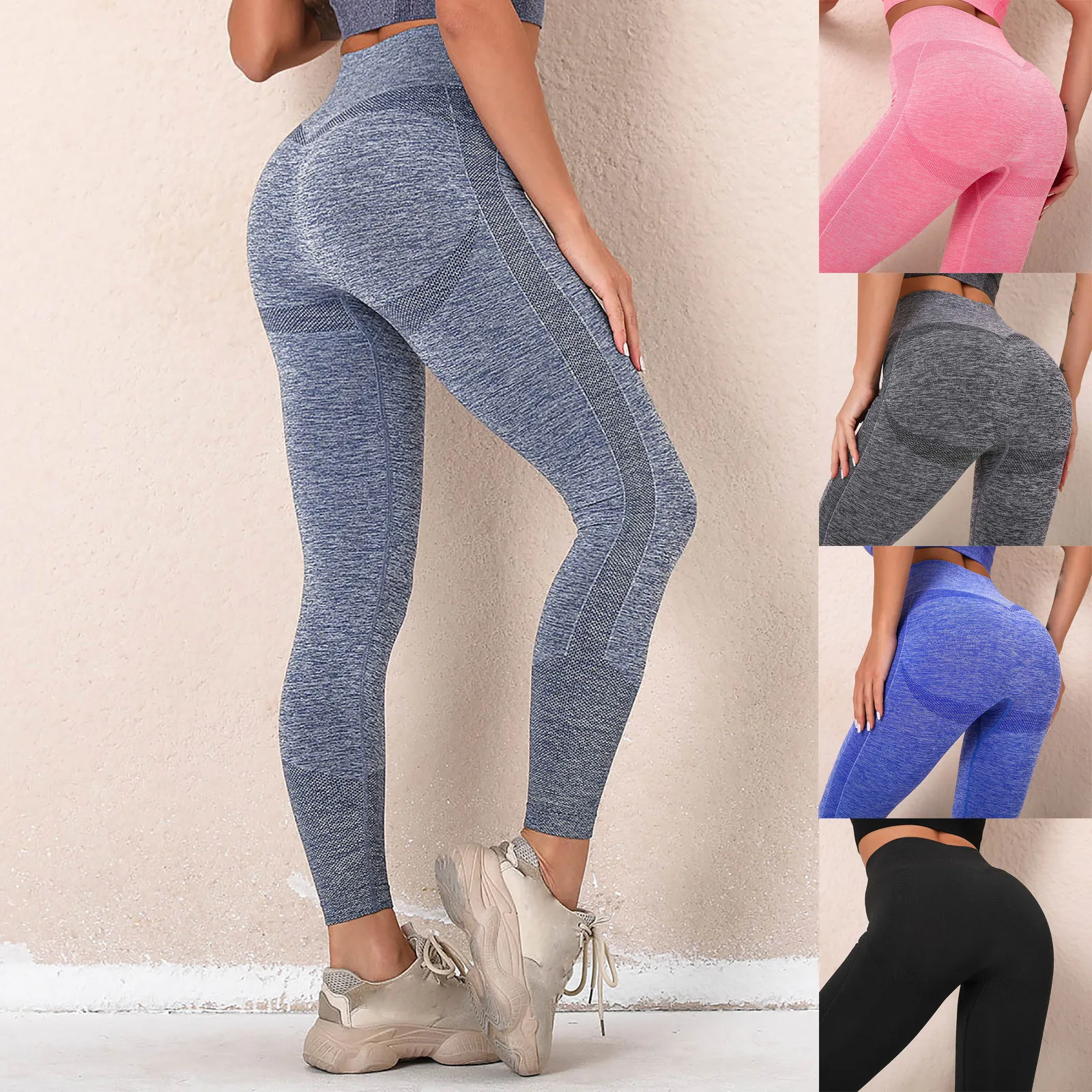 

Woman Pants Seamless Yoga Pants Fitness Leggings Women High Waist Elastic Push Up Trousers Gym Clothing Cycling Pants Female 5I