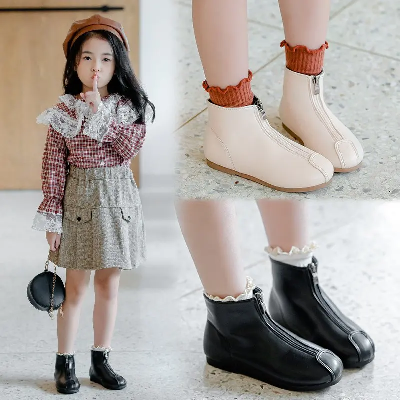 Детская обувь для девочек 2020 модные всесезонные ботинки детские теплые мягкие
