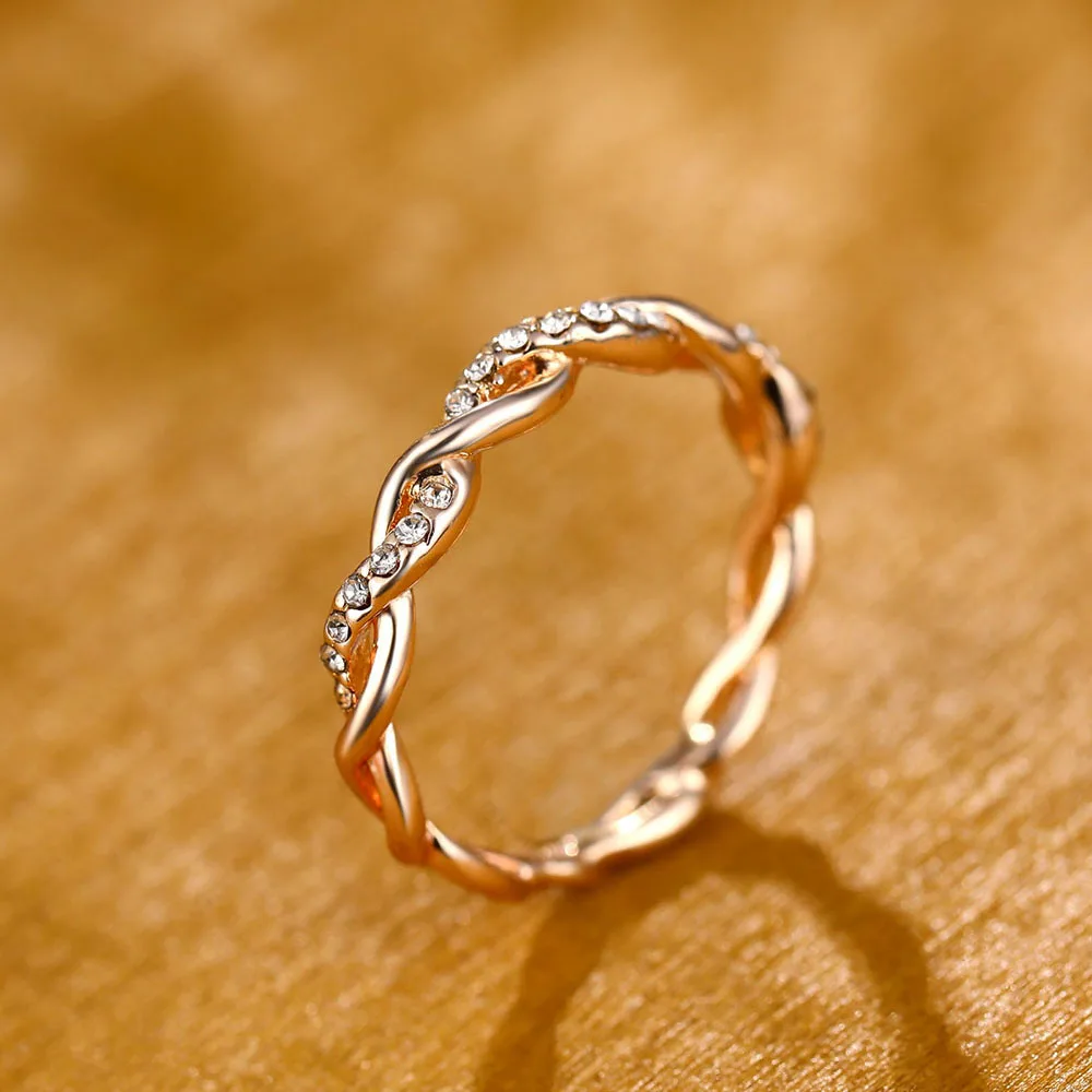 Rose Gold Стильные модные женские туфли ювелирные изделия на безымянный палец, покрыто розовым золотом/Серебряный/Золотой Цвет Украшенные стразами опал кольца 6/7/8/9 Размеры Лидер продаж - Цвет основного камня: Rose Gold
