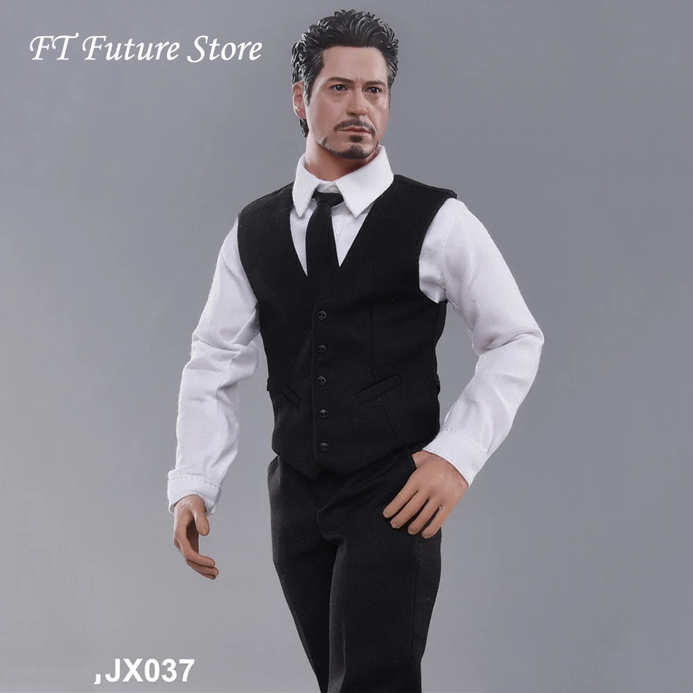 JXTOYS-037, 1/6, мужской аксессуар для фигуры, жилет, костюм Железного человека, голова Тони, комплект одежды для джентльмена, модель для 12 дюймов, фигурка