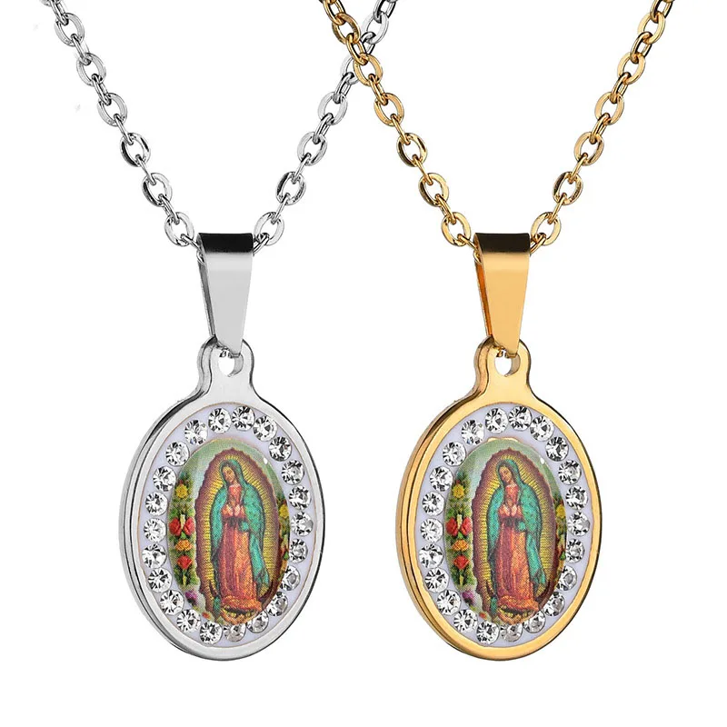 Подвески Дева Мария из нержавеющей стали 100% ожерелья с подвесками религиозные